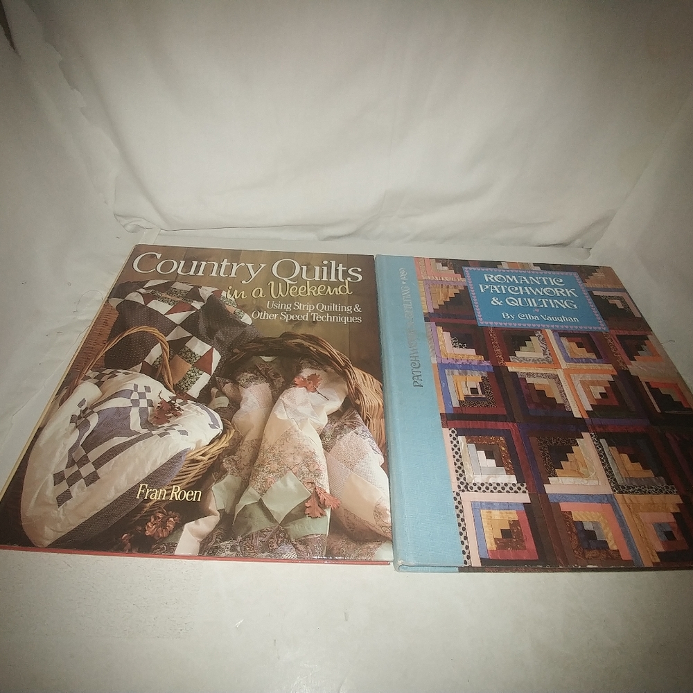 2 Quilting books: Romantic Patchwork & Quilting, C